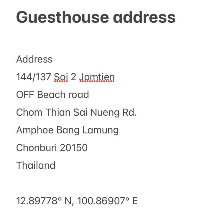 Pluemchai Guesthouse جومتين بيتش المظهر الخارجي الصورة
